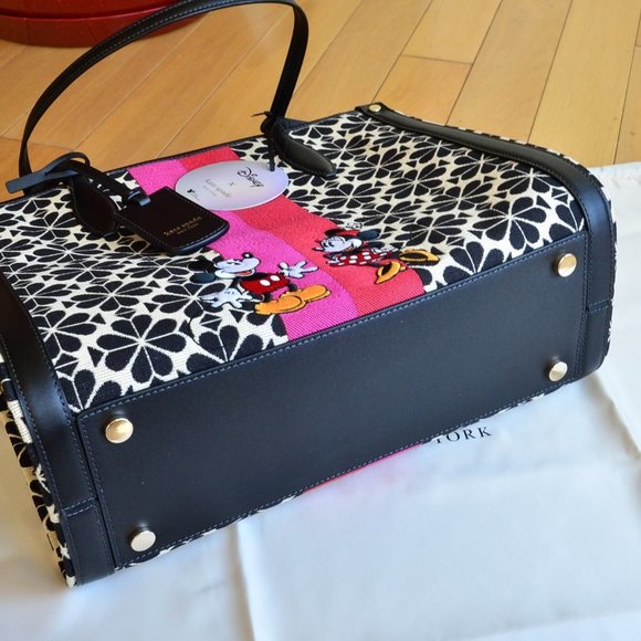 kate spade Flower Patterns Canvas A4 Office Style Elegant Style Totes KC882 - Picture 6 of 10